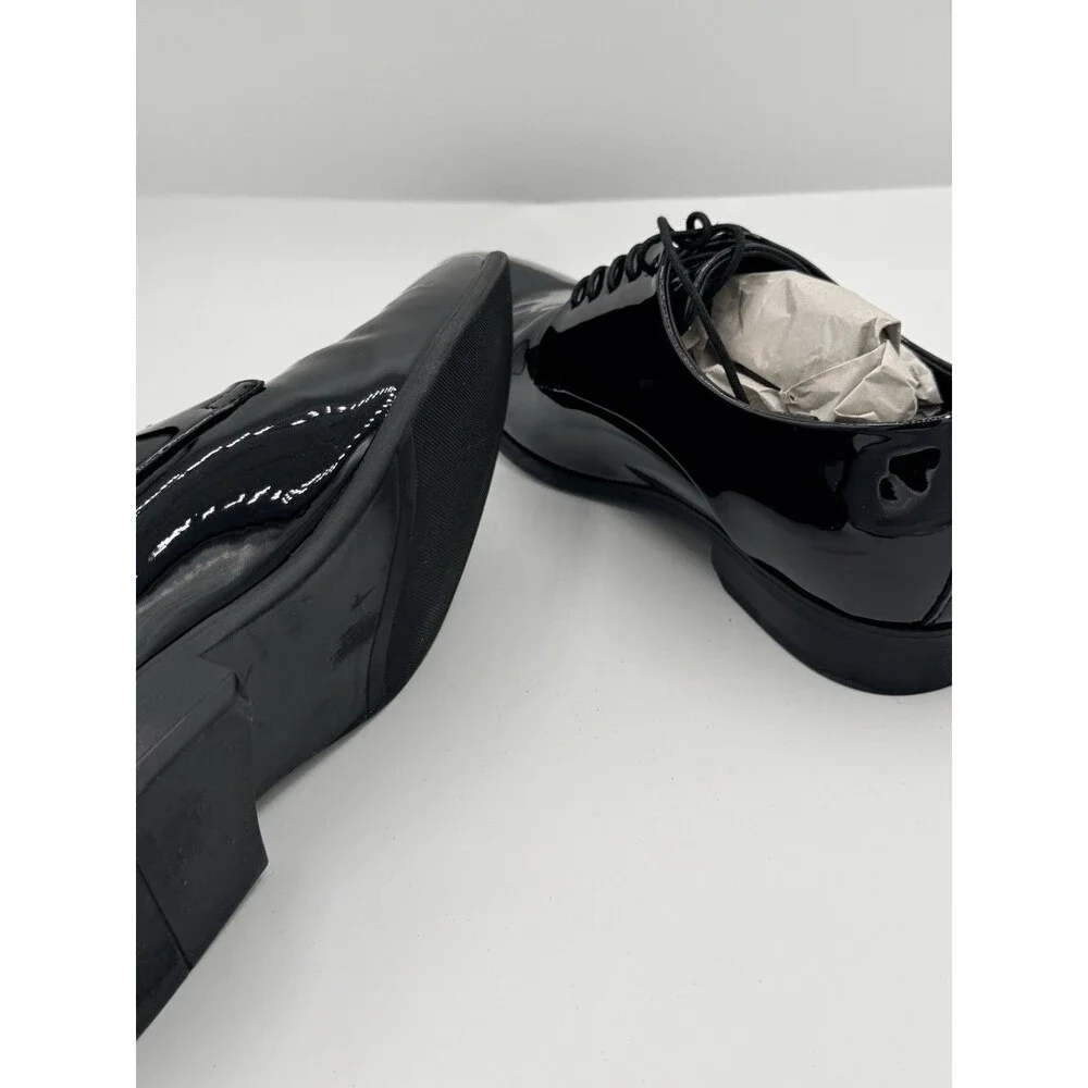 Alfani Men’s Oxford Dress Shoe.‎ Size 10 Black Patent Leather NWB Prom Formal